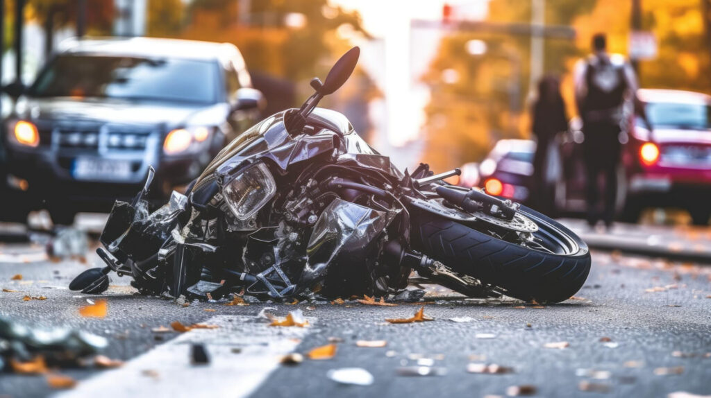 Wolf Law - The Top Accident Solicitors In Liverpool Wolf Law Wolf Law - The Top Accident Solicitors In Liverpool Wolf Law 4719 Wolf Law are the number one accident solicitors in Liverpool and the Wirral, supporting claims for personal injury claims in Liverpool Wolf Law are the number one accident solicitors in Liverpool and the Wirral, supporting claims for personal injury claims in Liverpool Motorcycle wreck on an urban street after a crash, with debris and fallen leaves around a toppled bike and blurred cars in the background.